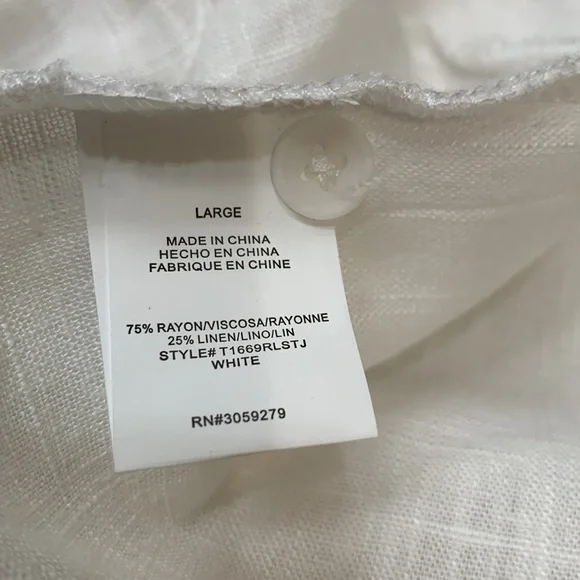 Brand new Linen button down shirt- no offer - Picture 6 of 10